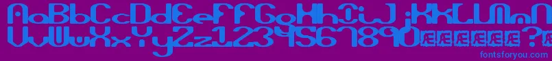 OpiatedBrk Font – Blue Fonts on Purple Background