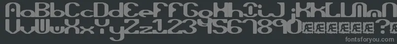 OpiatedBrk Font – Gray Fonts on Black Background