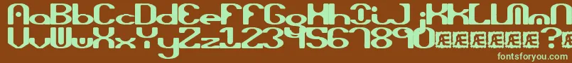 OpiatedBrk Font – Green Fonts on Brown Background