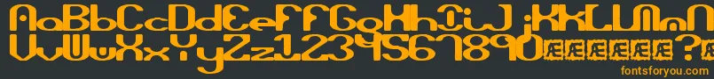 OpiatedBrk Font – Orange Fonts on Black Background