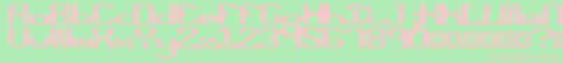 OpiatedBrk Font – Pink Fonts on Green Background