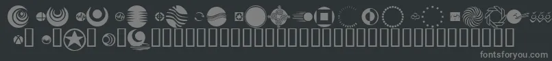 フォントKrARound – 黒い背景に灰色の文字