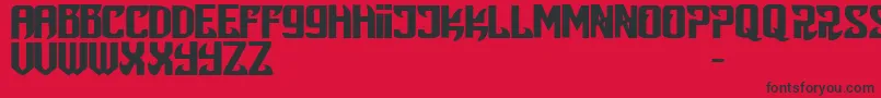 Snobjury Font – Black Fonts on Red Background