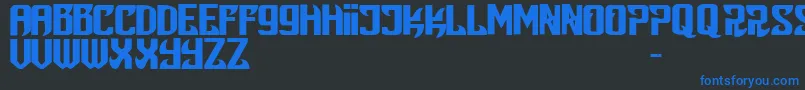 Snobjury Font – Blue Fonts on Black Background