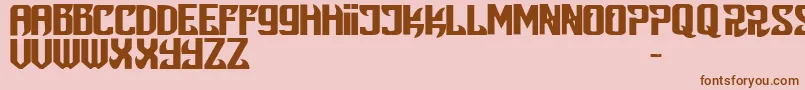 Snobjury Font – Brown Fonts on Pink Background