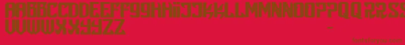 フォントSnobjury – 赤い背景に茶色の文字