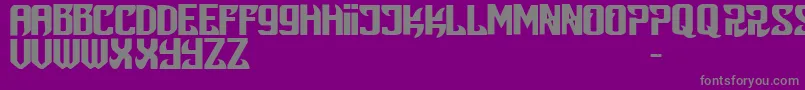Snobjury Font – Gray Fonts on Purple Background