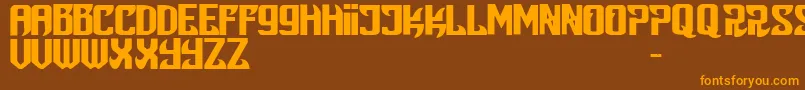 Snobjury Font – Orange Fonts on Brown Background