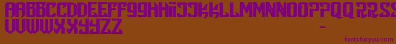 Snobjury Font – Purple Fonts on Brown Background
