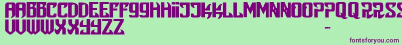 Snobjury Font – Purple Fonts on Green Background