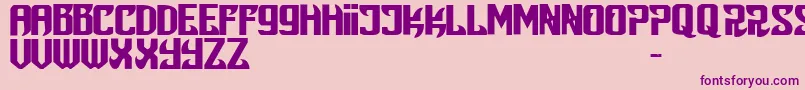 Snobjury Font – Purple Fonts on Pink Background