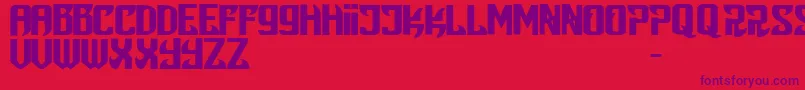 Snobjury Font – Purple Fonts on Red Background