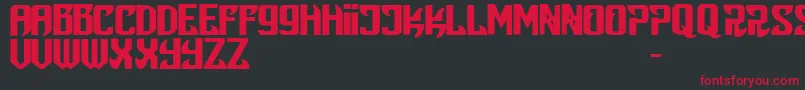 Snobjury Font – Red Fonts on Black Background