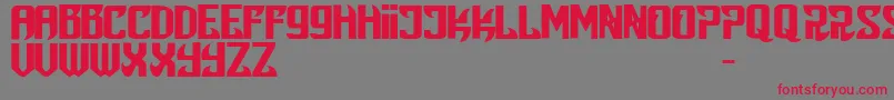 Snobjury Font – Red Fonts on Gray Background
