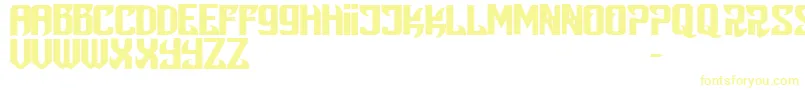 Snobjury Font – Yellow Fonts on White Background