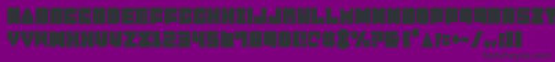 Czcionka LoboTommyCondensed – czarne czcionki na fioletowym tle