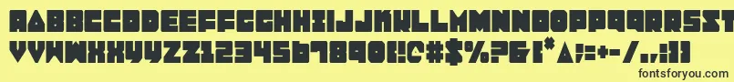 LoboTommyCondensed Font – Black Fonts on Yellow Background