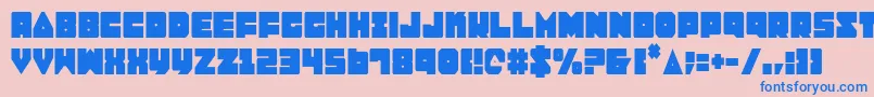 LoboTommyCondensed Font – Blue Fonts on Pink Background