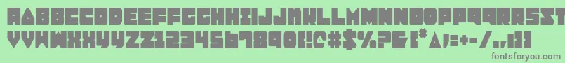 LoboTommyCondensed Font – Gray Fonts on Green Background