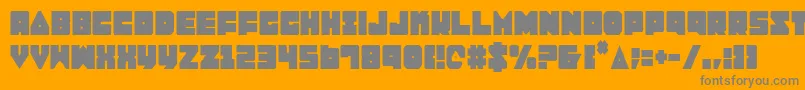 LoboTommyCondensed Font – Gray Fonts on Orange Background