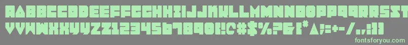 LoboTommyCondensed-Schriftart – Grüne Schriften auf grauem Hintergrund