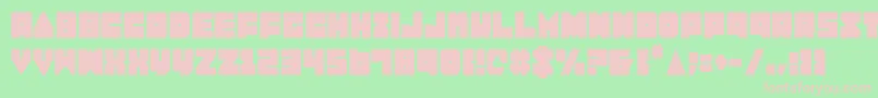 LoboTommyCondensed Font – Pink Fonts on Green Background