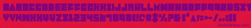 LoboTommyCondensed-fontti – violetit fontit punaisella taustalla