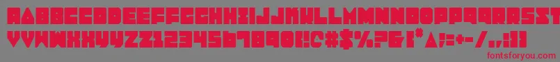 LoboTommyCondensed Font – Red Fonts on Gray Background