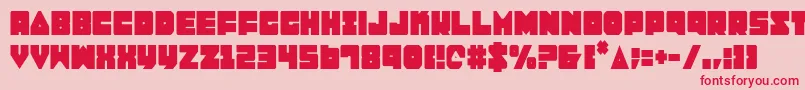 LoboTommyCondensed Font – Red Fonts on Pink Background