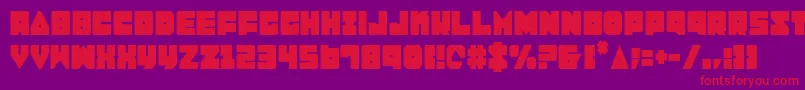 LoboTommyCondensed Font – Red Fonts on Purple Background