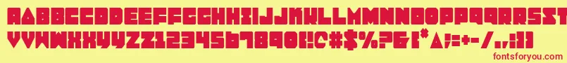 LoboTommyCondensed Font – Red Fonts on Yellow Background