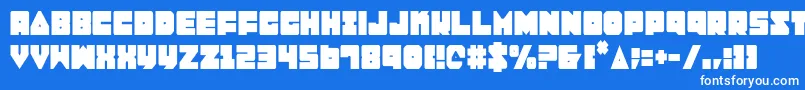LoboTommyCondensed Font – White Fonts on Blue Background