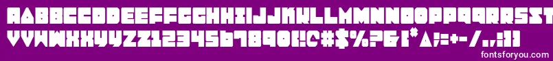 フォントLoboTommyCondensed – 紫の背景に白い文字