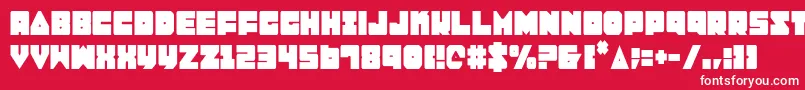 LoboTommyCondensed Font – White Fonts on Red Background