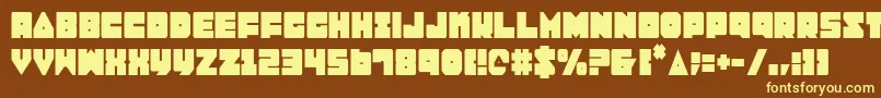 LoboTommyCondensed Font – Yellow Fonts on Brown Background