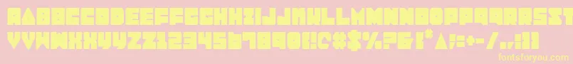 Шрифт LoboTommyCondensed – жёлтые шрифты на розовом фоне