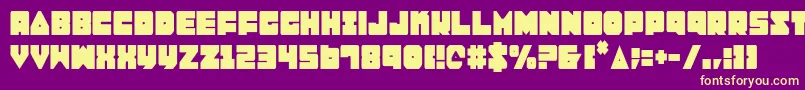 LoboTommyCondensed Font – Yellow Fonts on Purple Background