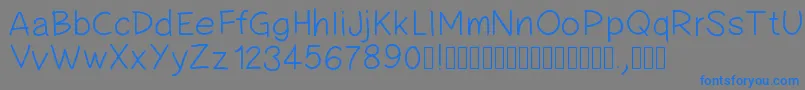 Шрифт Pwsimplehandwriting – синие шрифты на сером фоне