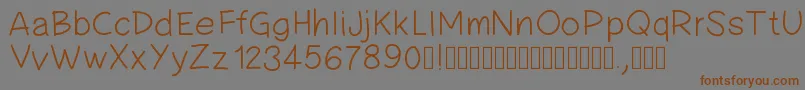 Шрифт Pwsimplehandwriting – коричневые шрифты на сером фоне