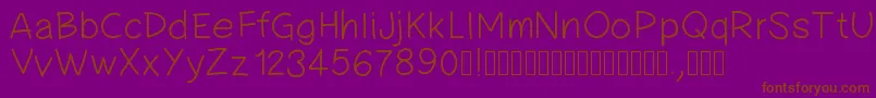 Pwsimplehandwriting-fontti – ruskeat fontit violetilla taustalla