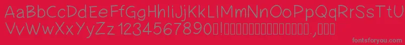 フォントPwsimplehandwriting – 赤い背景に灰色の文字