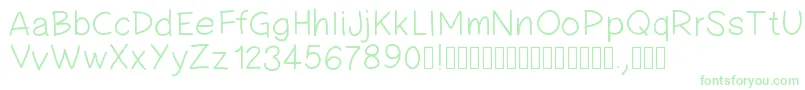 Pwsimplehandwriting-fontti – vihreät fontit valkoisella taustalla