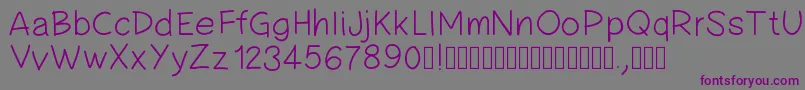 Pwsimplehandwriting-Schriftart – Violette Schriften auf grauem Hintergrund