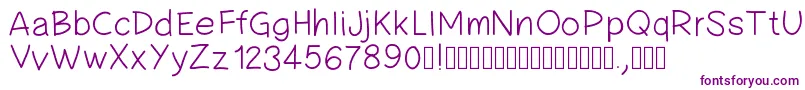 Шрифт Pwsimplehandwriting – фиолетовые шрифты на белом фоне