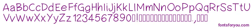 Pwsimplehandwriting Font – Purple Fonts on White Background