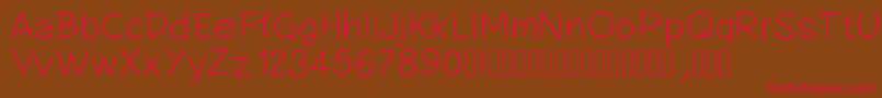 Pwsimplehandwriting Font – Red Fonts on Brown Background
