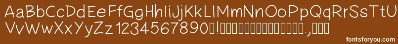 Шрифт Pwsimplehandwriting – белые шрифты на коричневом фоне