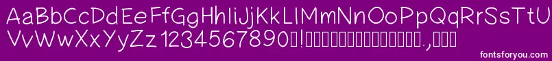 Шрифт Pwsimplehandwriting – белые шрифты на фиолетовом фоне
