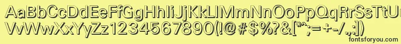 UltimateshadowRegular Font – Black Fonts on Yellow Background