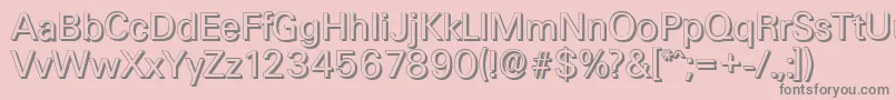 UltimateshadowRegular Font – Gray Fonts on Pink Background